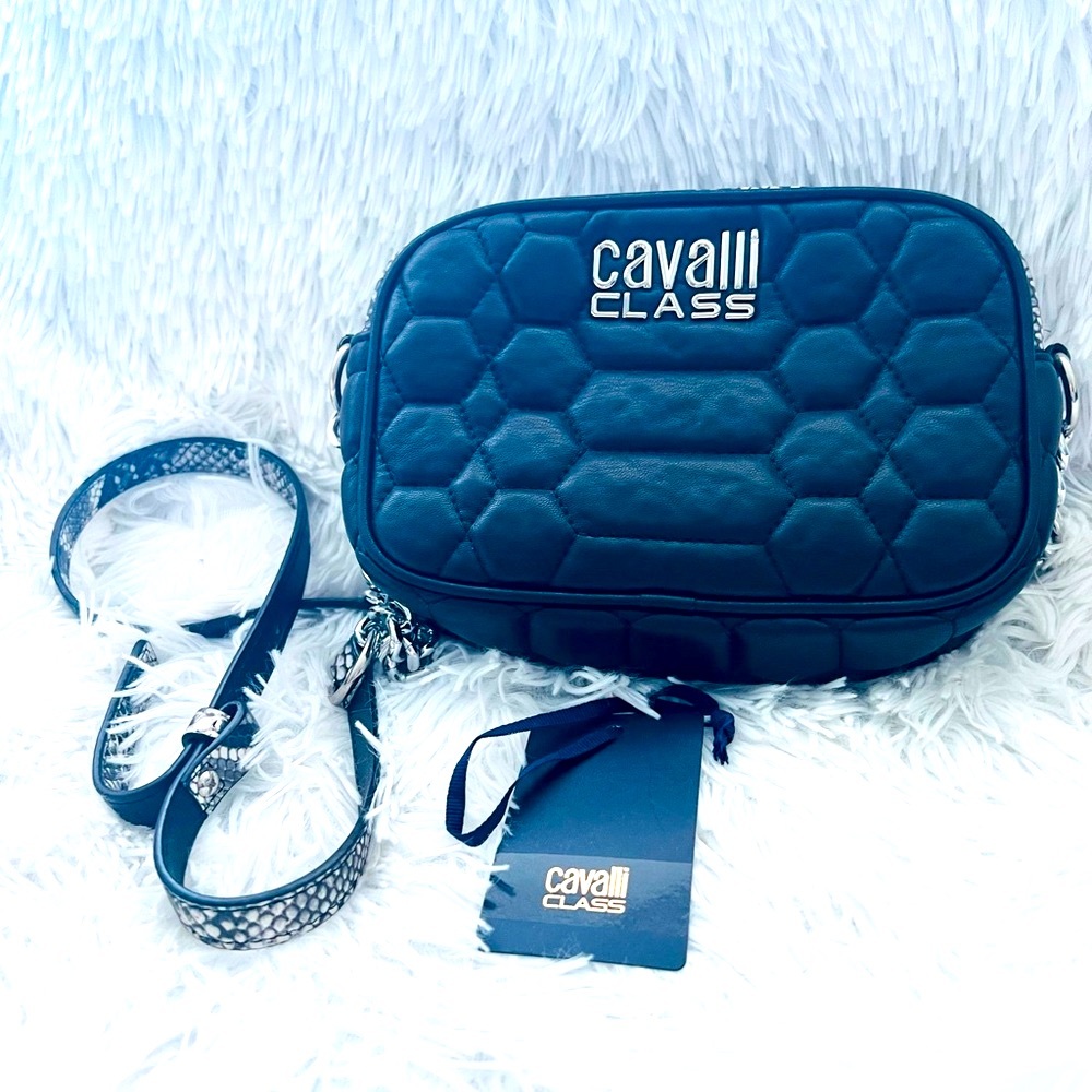Cavalli Black Crossbody Bag Purse